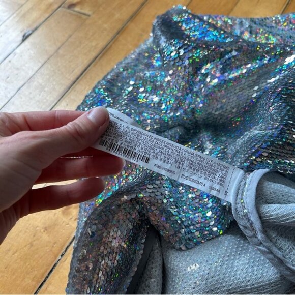 Zara Blogger Favorite Silver Sequin Mini Party Mini Dress - Picture 13 of 15